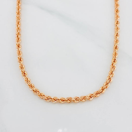 Cadena Lazo 5.1g / 24 in / 2.5mm Oro Rosa 18K