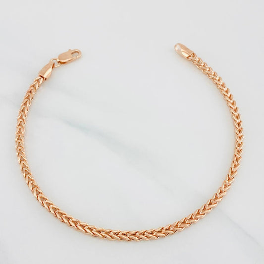 Pulso Franco 5.25g / 20.5cm Oro Rosa 18K