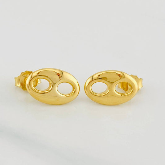 Stud Earrings GC 2.3g / in / 9.5mm Yellow Gold 18K