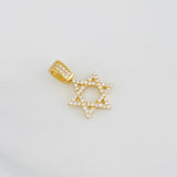Pendant Star of David 1.45g / 3/4 in 18K Yellow Gold