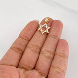 Pendant Star of David 1.45g / 3/4 in 18K Yellow Gold