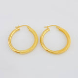 Candongas Bordadas 2.1g / 1 in Oro Amarillo 18K