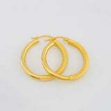 Candongas Bordadas 2.1g / 1 in Oro Amarillo 18K