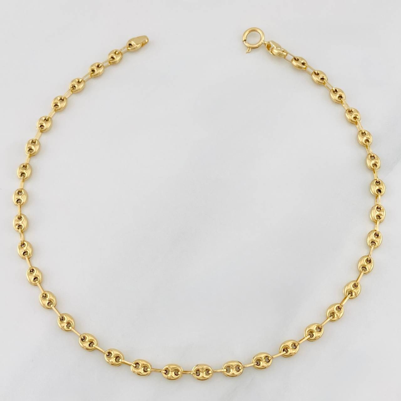 Tobillera GC 2.95g / 9 3/4 in / 3.8mm Oro Amarillo 18K