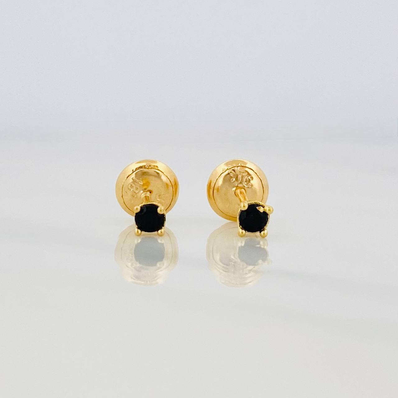 Stud Earrings 4 Claws 0.6g / in / 2.69mm Yellow Gold 18K