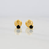 Stud Earrings 4 Claws 0.55g / in / 2.6mm Yellow Gold 18K