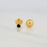 Stud Earrings 4 Claws 0.6g / in / 2.69mm Yellow Gold 18K