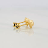 Stud Earrings 4 Claws 0.55g / in / 2.6mm Yellow Gold 18K