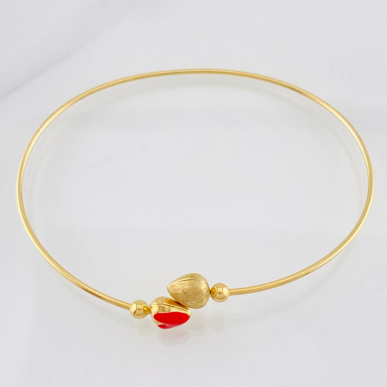 Pulso Aro Corazones 3.2g / 6 3/4 in / 1.15mm Oro Amarillo 18K