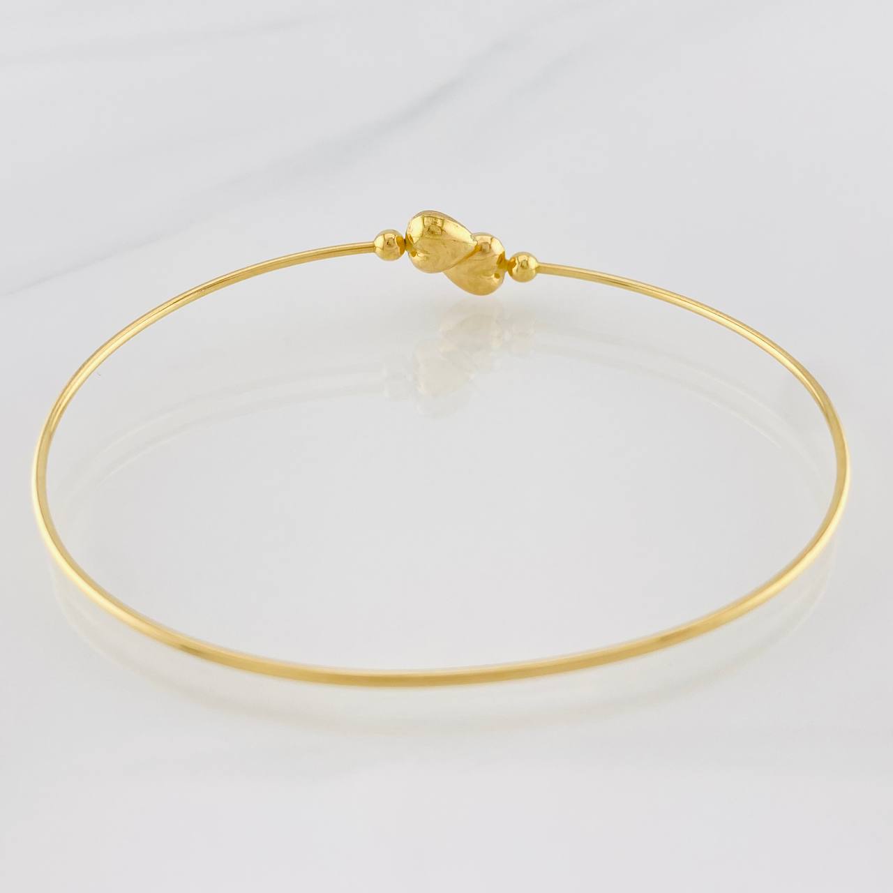 Pulso Aro Corazones 3.2g / 6 3/4 in / 1.15mm Oro Amarillo 18K