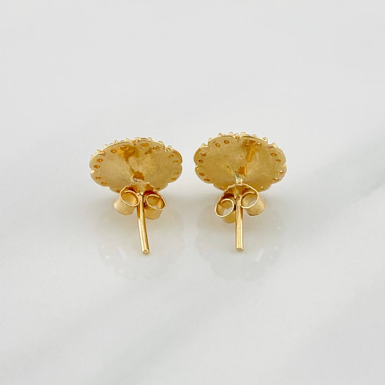 Stud Earrings Flower 5.4g / in / 11.95mm Yellow Gold 18K