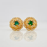 Stud Earrings Flower 5.4g / in / 11.95mm Yellow Gold 18K