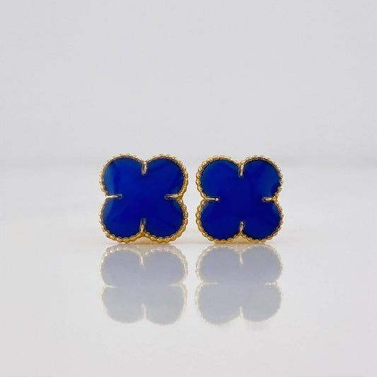 Stud Earrings Clover 1.3g / in / 7.26mm Yellow Gold 18K