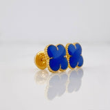 Stud Earrings Clover 1.3g / in / 7.26mm Yellow Gold 18K