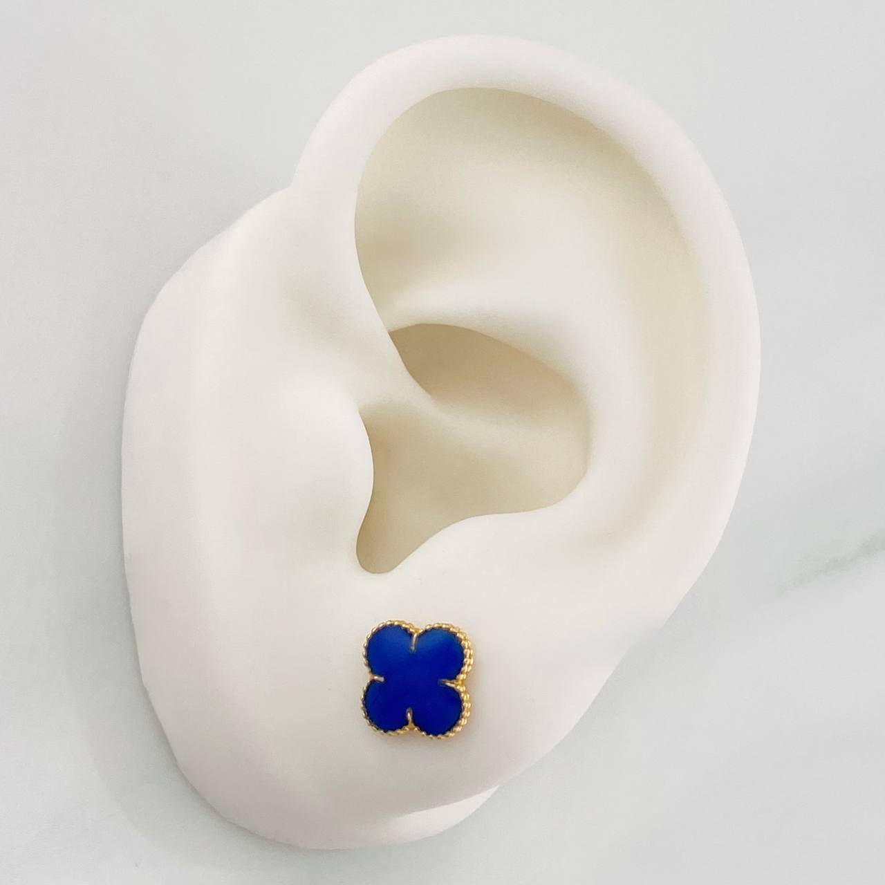 Stud Earrings Clover 1.3g / in / 7.26mm Yellow Gold 18K