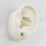 Square Stud Earrings 0.7g / in / 4.05mm Yellow Gold 18K