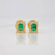 Square Stud Earrings 0.7g / in / 4.05mm Yellow Gold 18K
