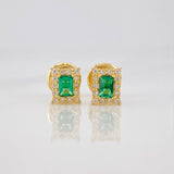 Square Stud Earrings 0.7g / in / 4.05mm Yellow Gold 18K