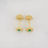 Square Stud Earrings 0.7g / in / 4.05mm Yellow Gold 18K