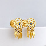 Stud Earrings Dreamcatcher 1.45g / in / 7.77mm Yellow Gold 18K