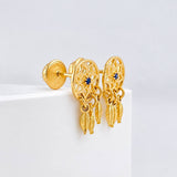 Stud Earrings Dreamcatcher 1.45g / in / 7.77mm Yellow Gold 18K