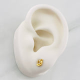 Stud Earrings Snail 0.75g / in / 5.23mm Yellow Gold 18K