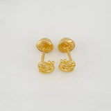 Stud Earrings Snail 0.75g / in / 5.23mm Yellow Gold 18K