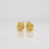 Stud Earrings Snail 0.75g / in / 5.23mm Yellow Gold 18K