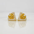 Stud Earrings Triangle 1.25g / in / 8.34mm Yellow Gold 18K