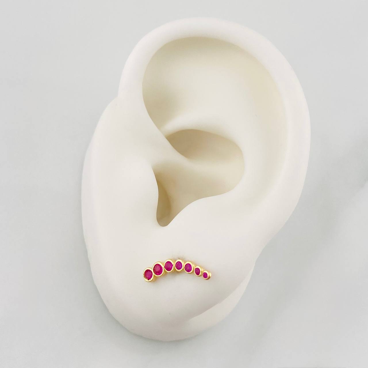 Stud Earrings Circles 0.95g / in / 2.3mm Yellow Gold 18K