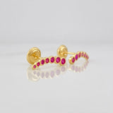 Stud Earrings Circles 0.95g / in / 2.3mm Yellow Gold 18K