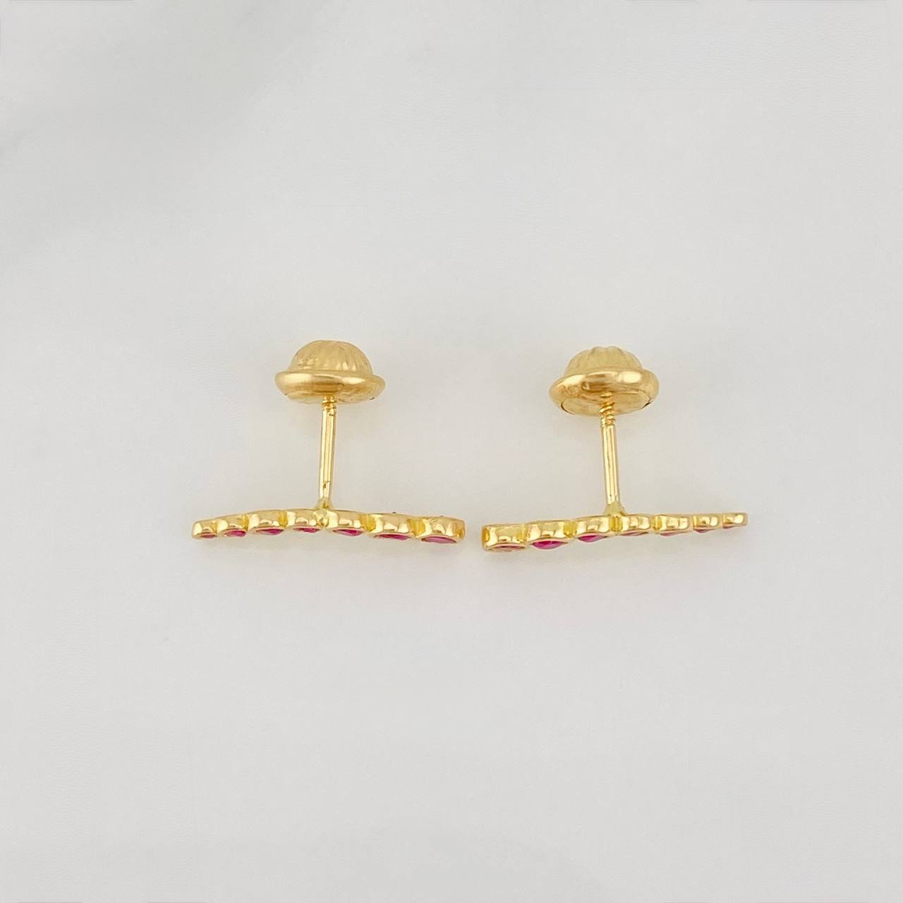 Stud Earrings Circles 0.95g / in / 2.3mm Yellow Gold 18K