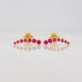 Stud Earrings Circles 0.95g / in / 2.3mm Yellow Gold 18K