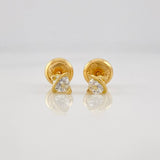 Stud Earrings Saturn 0.75g / in / 3.04mm Yellow Gold 18K