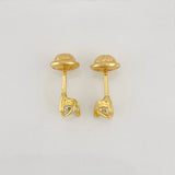Stud Earrings Saturn 0.75g / in / 3.04mm Yellow Gold 18K
