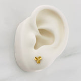Stud Earrings Clover 0.8g / in / 5.8mm Yellow Gold 18K