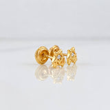 Stud Earrings Stars 0.8g / in / 5.59mm Yellow Gold 18K