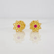 Flower Stud Earrings 0.8g / in / 6.88mm Yellow Gold 18K