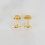Flower Stud Earrings 0.8g / in / 6.88mm Yellow Gold 18K