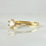 Solitaire Ring Bezel Bridge 1.55gr / Size 6 1/4 / 18K Gold