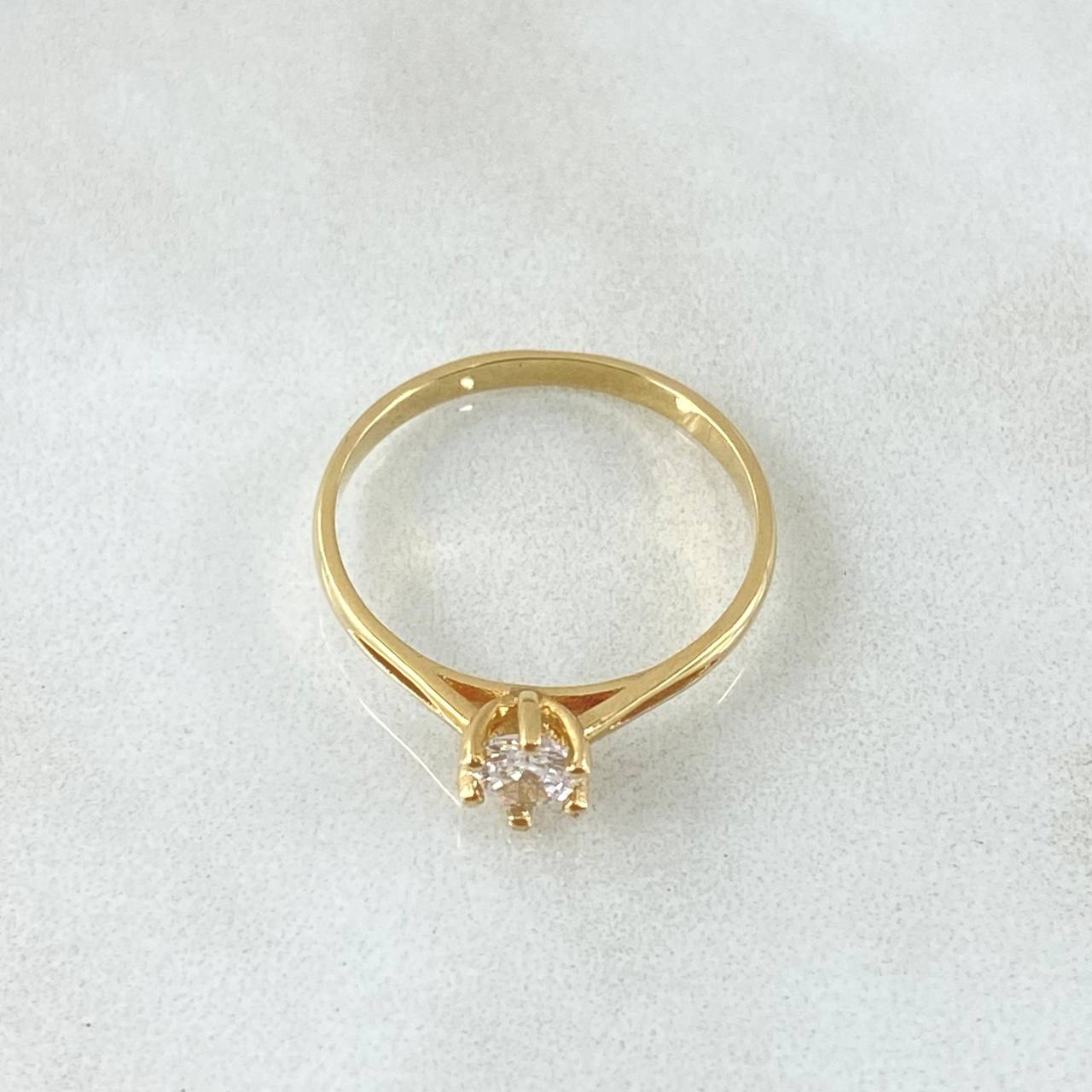 Solitaire Ring Bezel Bridge 1.55gr / Size 6 1/4 / 18K Gold