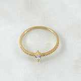 Anillo Solitario Centella 1.3gr / T6 / Oro Amarillo 18K ©