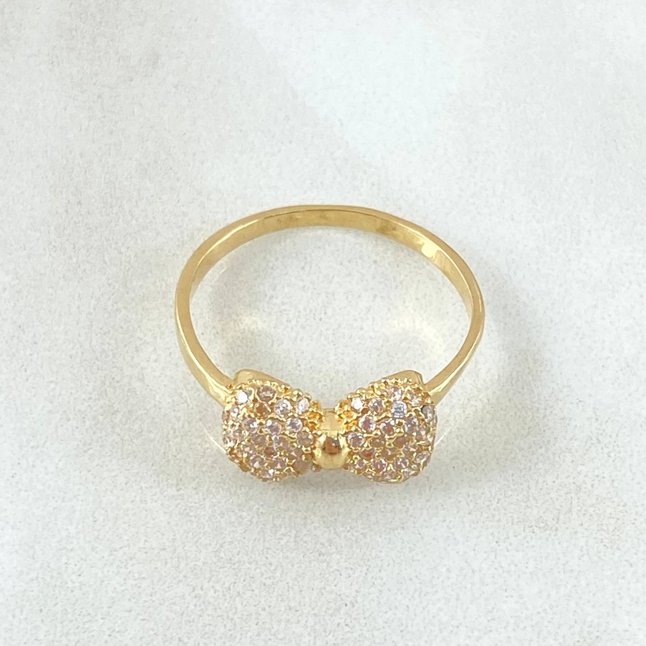 Dense Bow Ring 2.2gr / Size 6 3/4 / 18K Gold