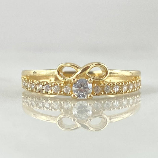 Anillo Solitario Carril Infinito 2.75gr / T7 1/2 / Oro 18K
