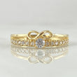 Solitaire Infinity Channel Ring 2.75gr / Size 7 / 18K Gold