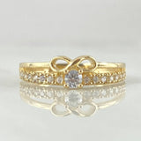 Solitaire Infinity Channel Ring 2.75gr / Size 7 / 18K Gold