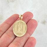 Oval Virgin Guadalupe Pendant 4.7gr / 3.3cm / 18K Gold