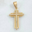 Latin Overlapping Cross Pendant 2.1gr / 3.5cm / 1.4in / 18K Gold