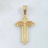 Latin Overlapping Cross Pendant 2.1gr / 3.5cm / 1.4in / 18K Gold