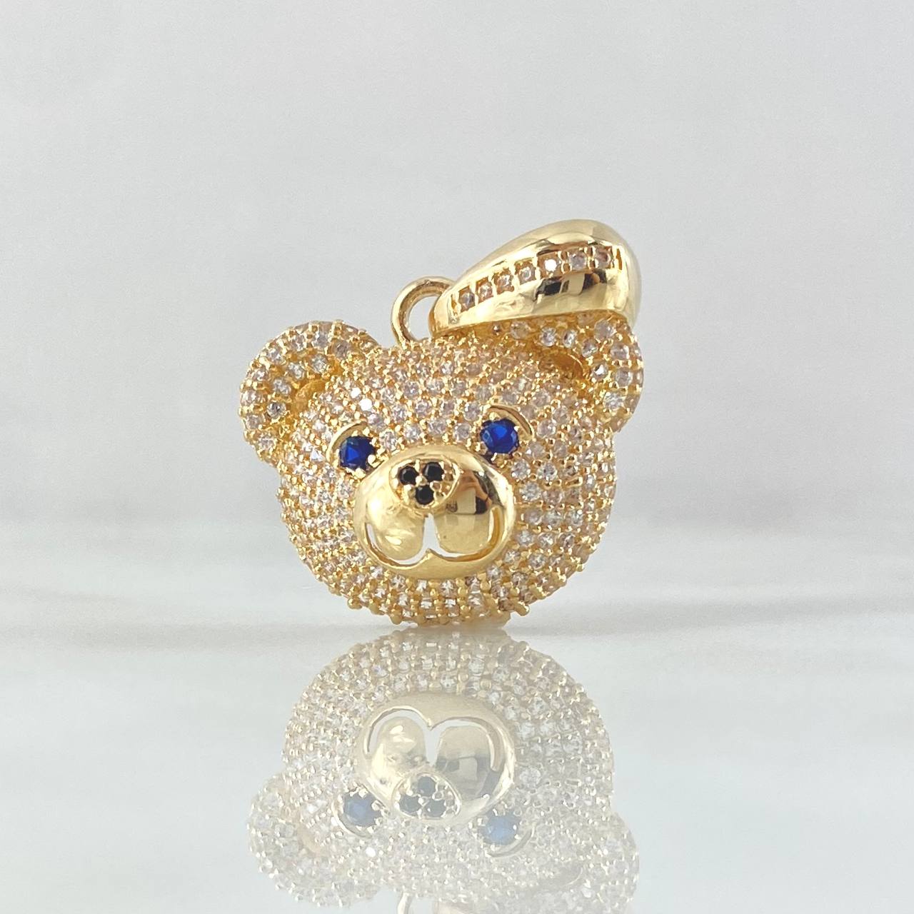Pendant Rotro Bear 6gr / 2.5cm / White Blue Zircons Yellow Gold 18K ©